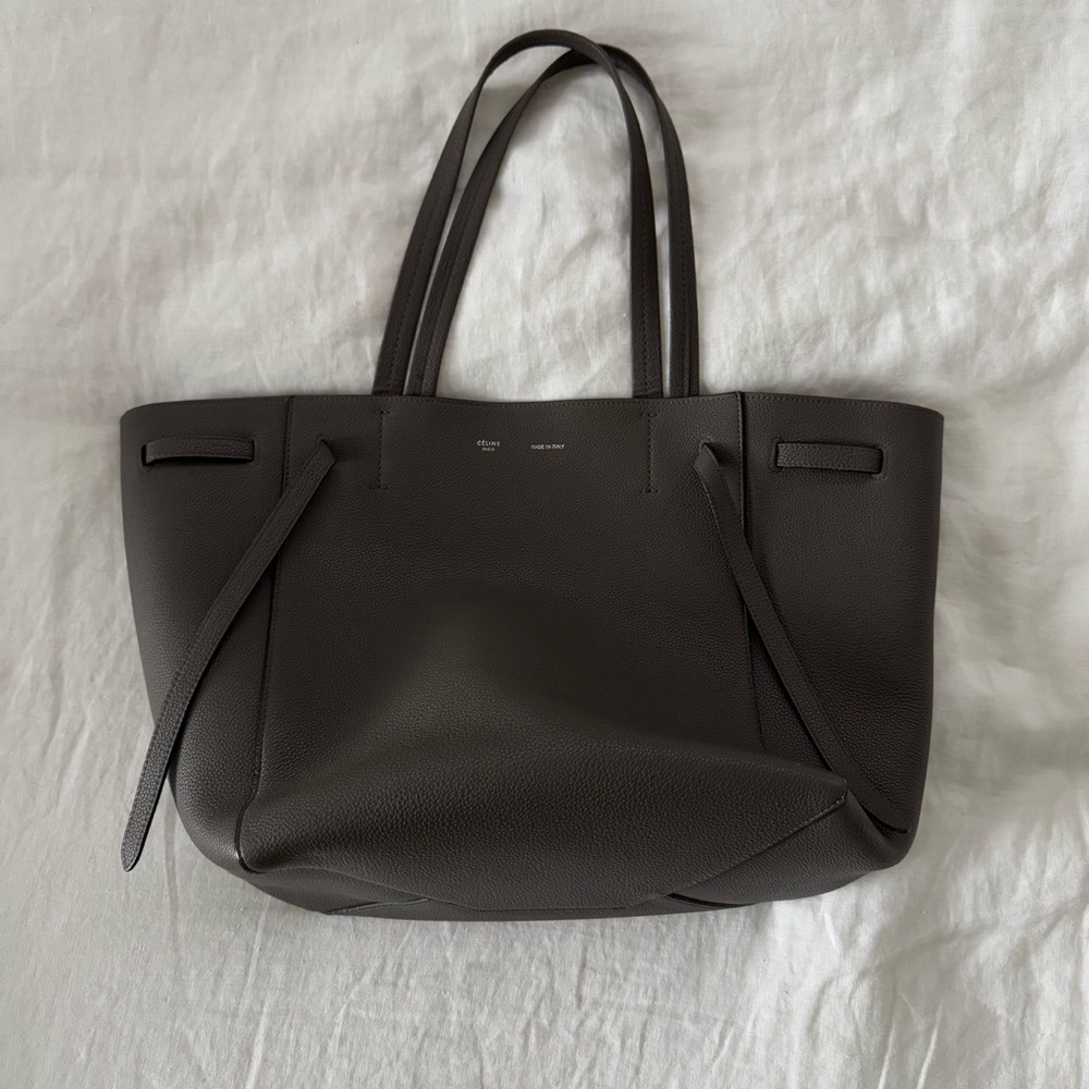 Celine Small Gray Phantom Cabas Tote